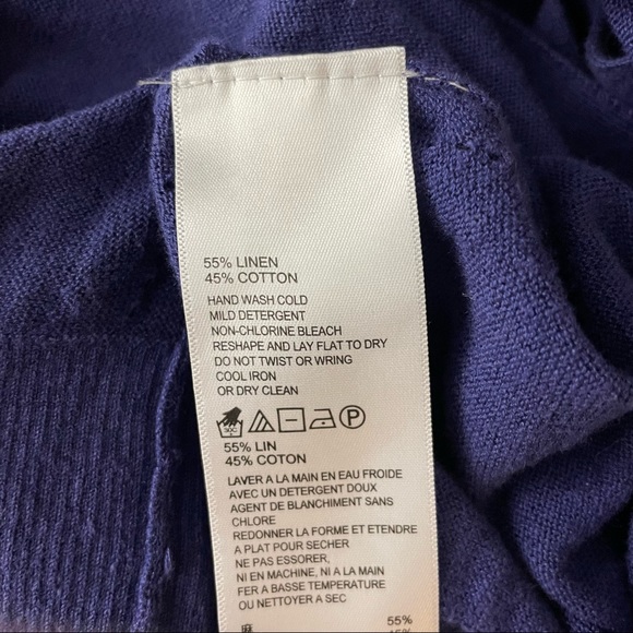 Tommy Bahama Purple Linen/Cotton Blend Cropped Button Up Cardigan M - Picture 10 of 10